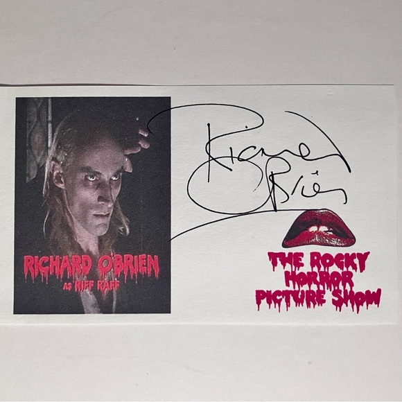 ROCKY HORROR PICTURE SHOW Signed 3x5 Card / RICHARD O’BRIEN as Riff Raff / RARE - Picture 1 of 5